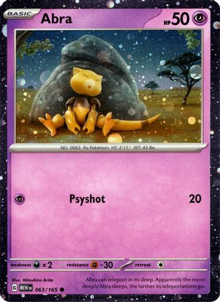 Abra - 063/165 (Cosmos Holo) (63) Holofoil - Miscellaneous Cards & Products