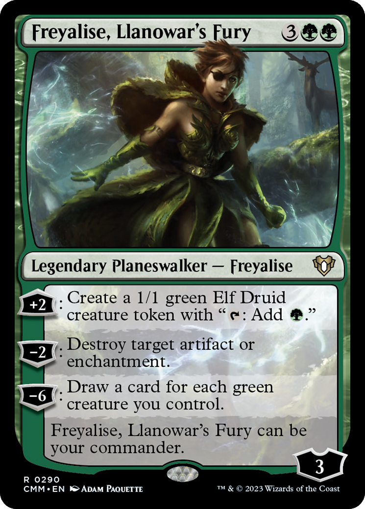 Freyalise, Llanowar's Fury [Commander Masters] Foil