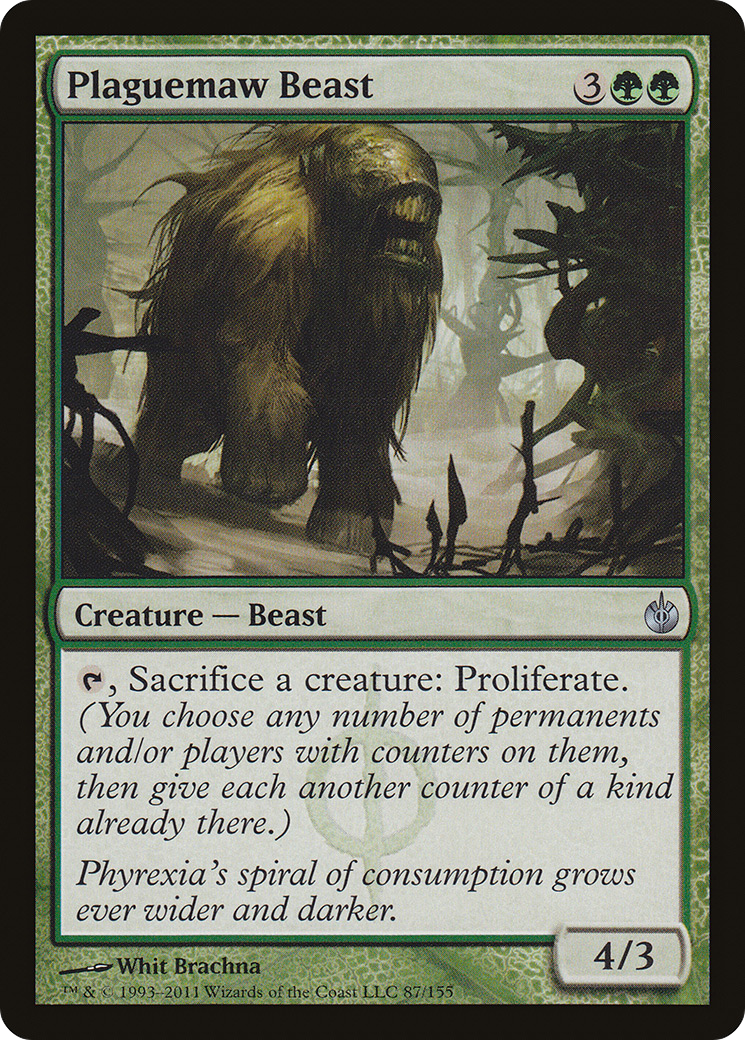 Plaguemaw Beast (087) Foil - Mirrodin Besieged
