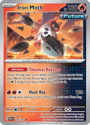 Iron Moth - 028/182 (28) Holofoil - SV04 Paradox Rift