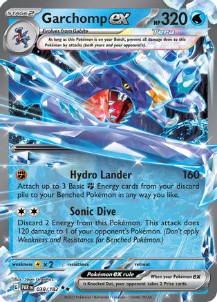 Garchomp ex (038/182) [Scarlet & Violet: Paradox Rift] | Silver Goblin