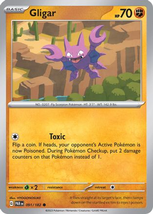 Gligar (091/182) [Scarlet & Violet: Paradox Rift] | Silver Goblin