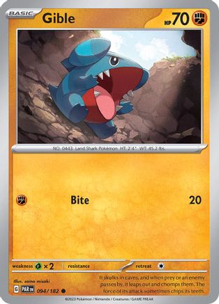 Gible (94) Reverse Holofoil - Paradox Rift