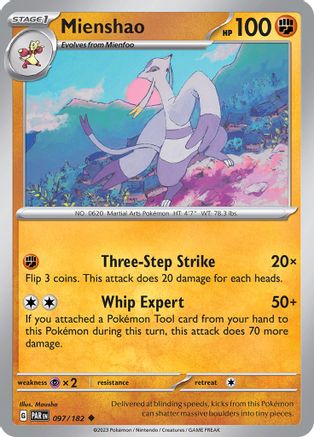 Mienshao (097/182) [Scarlet & Violet: Paradox Rift] | Silver Goblin