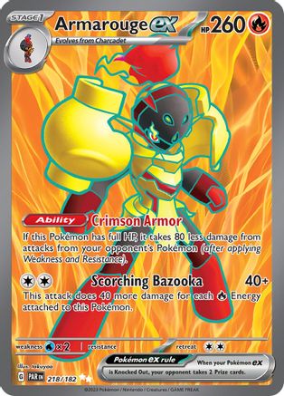 Armarouge ex (218) Holofoil - Paradox Rift