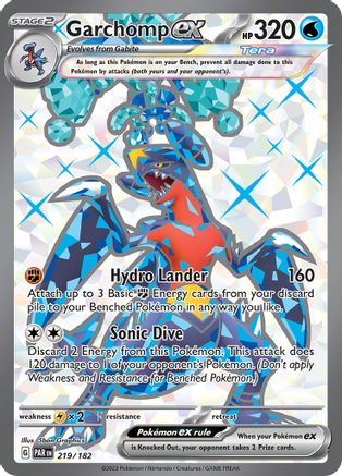 Garchomp ex - 219/182 (219) Holofoil - SV04 Paradox Rift