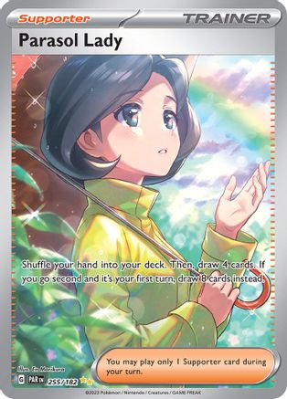 Parasol Lady - 255/182 (255) Holofoil - SV04 Paradox Rift
