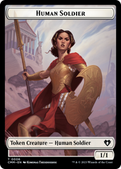 Human Soldier // Elemental (0025) Double-Sided Token [Commander Masters Tokens] | Silver Goblin
