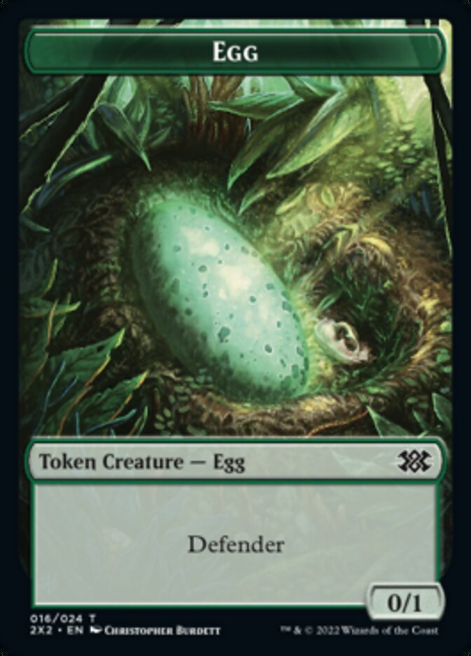 Egg // Spirit (002) Double-Sided Token [Double Masters 2022 Tokens] | Silver Goblin