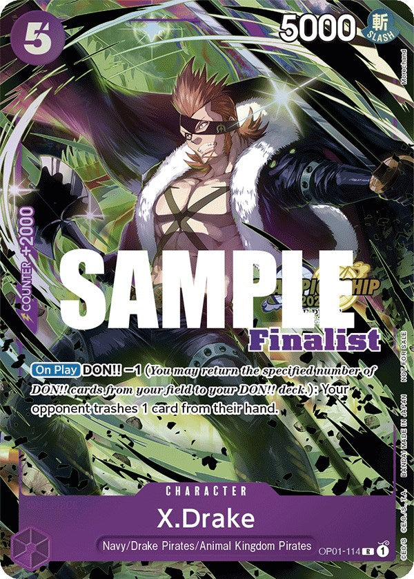 X.Drake (CS 2023 Top Players Pack) [Finalist] [One Piece Promotion Cards] | Silver Goblin