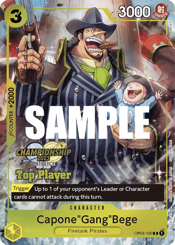 Capone"Gang"Bege (CS 2023 Top Players Pack) [One Piece Promotion Cards] | Silver Goblin