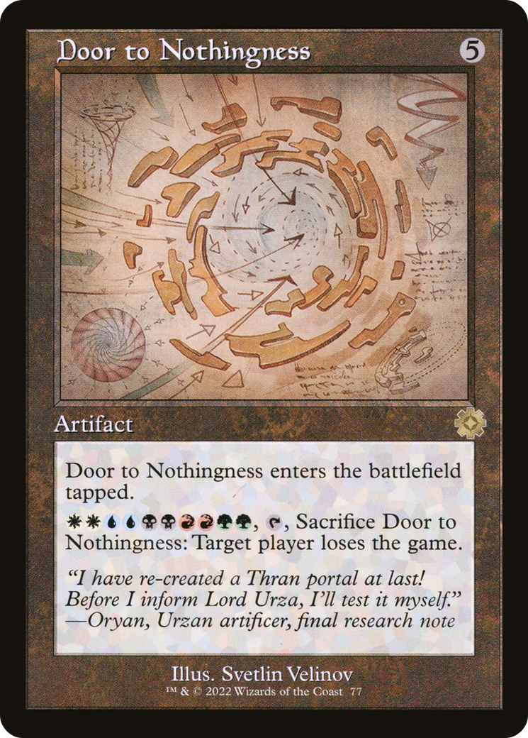 Door to Nothingness (Retro Schematic) [The Brothers' War Retro Artifacts] | Silver Goblin