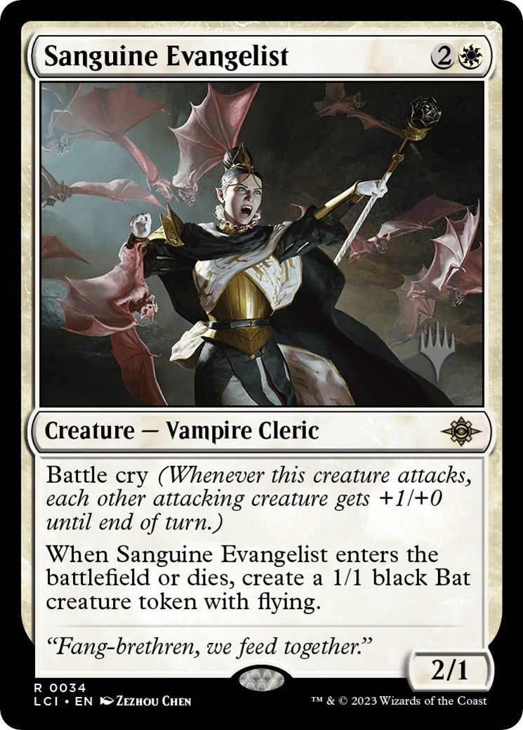 Sanguine Evangelist (Promo Pack) [The Lost Caverns of Ixalan Promos] | Silver Goblin