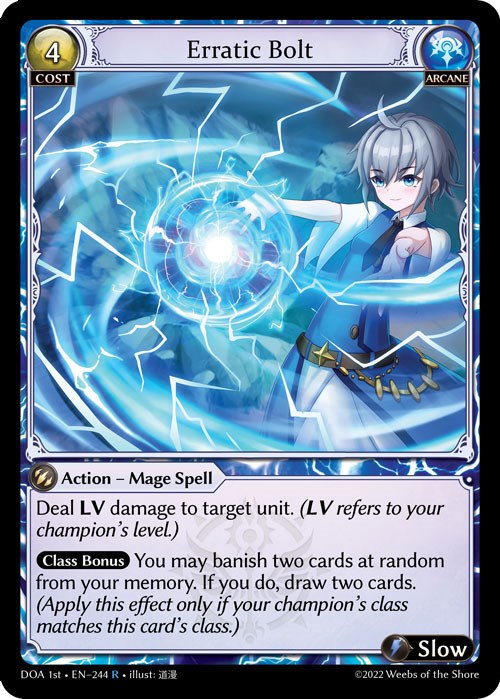 Erratic Bolt (244) [Dawn of Ashes: 1st Edition] Foil