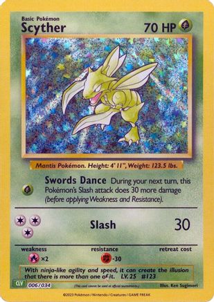 Scyther (6) Holofoil - Trading Card Game Classic