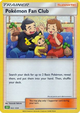 Pokemon Fan Club (CLV) (22) Holofoil - Trading Card Game Classic