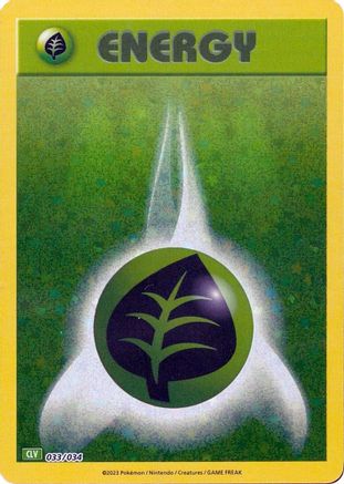 Basic Grass Energy (33) Holofoil - Trading Card Game Classic