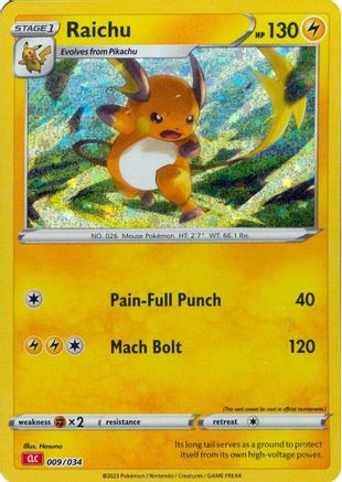 Raichu (9) Holofoil - Trading Card Game Classic