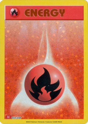 Basic Fire Energy (33) Holofoil - Trading Card Game Classic