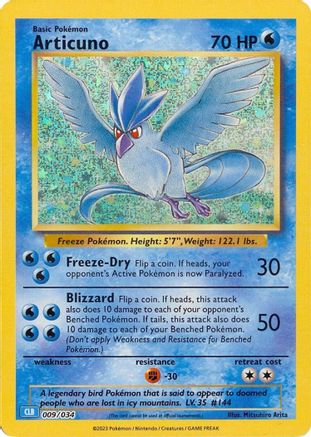 Articuno (9) Holofoil - Trading Card Game Classic