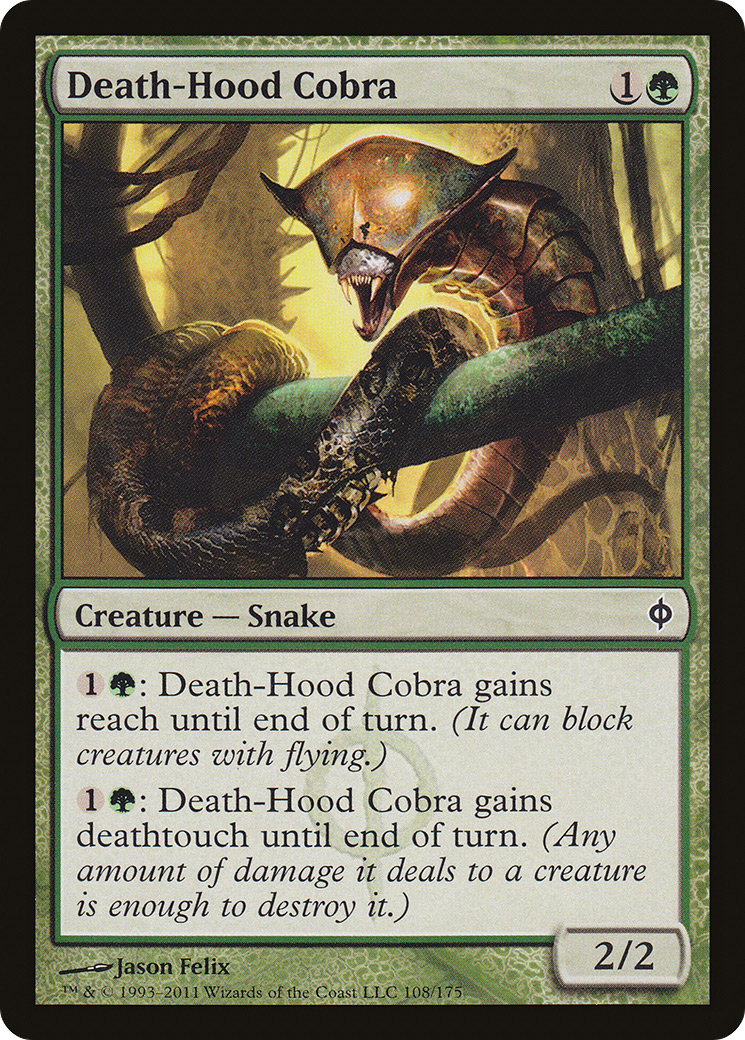 Death-Hood Cobra [New Phyrexia] | Silver Goblin