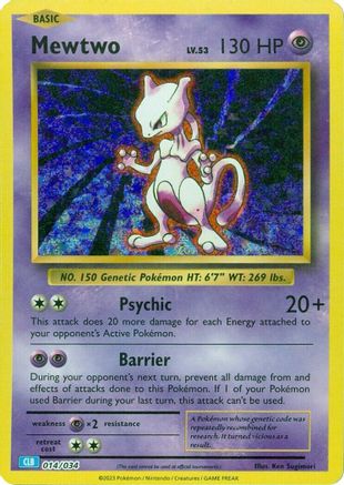 Mewtwo (14) Holofoil - Trading Card Game Classic
