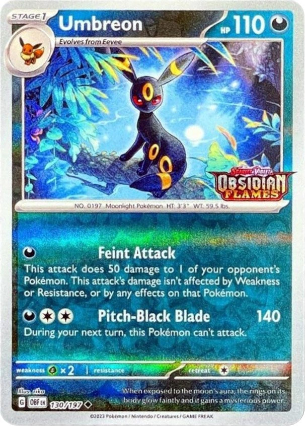 Umbreon (130/197) (Obsidian Flames Stamped) [Scarlet & Violet: Obsidian Flames] | Silver Goblin