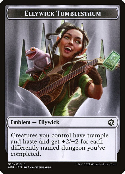 Devil // Ellywick Tumblestrum Emblem Double-Sided Token [Dungeons & Dragons: Adventures in the Forgotten Realms Tokens]