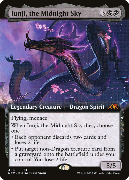 Junji, the Midnight Sky (Extended Art) [Kamigawa: Neon Dynasty] Foil