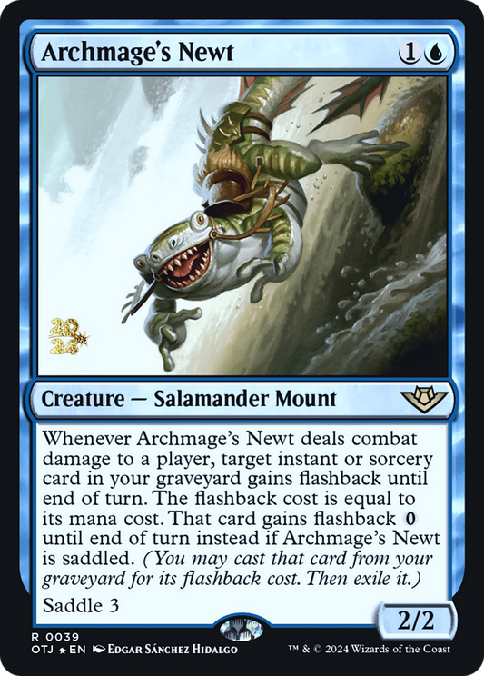 Archmage's Newt [Outlaws of Thunder Junction Prerelease Promos]