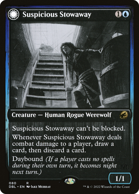 Suspicious Stowaway // Seafaring Werewolf [Innistrad: Double Feature] Foil