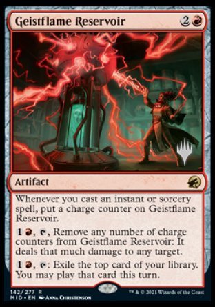 Geistflame Reservoir (Promo Pack) [Innistrad: Midnight Hunt Promos] | Silver Goblin