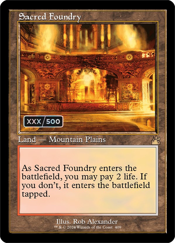 Sacred Foundry (Retro) (Serialized) [Ravnica Remastered] | Silver Goblin