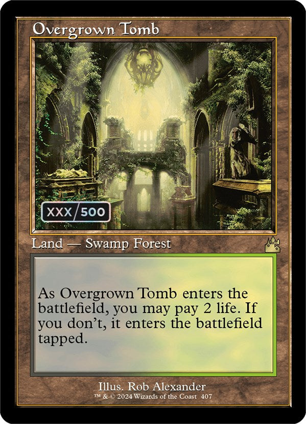 Overgrown Tomb (Retro) (Serialized) [Ravnica Remastered] | Silver Goblin