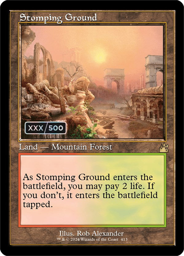 Stomping Ground (Retro) (Serialized) [Ravnica Remastered] | Silver Goblin