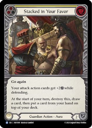 Stacked in Your Favor (Yellow) (HVY069) Rainbow Foil - Heavy Hitters