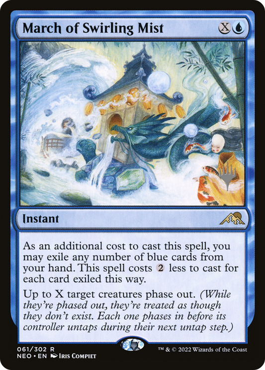 March of Swirling Mist (Promo Pack) [Kamigawa: Neon Dynasty Promos] Foil
