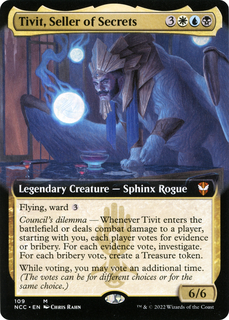 Tivit, Seller of Secrets (Extended Art) [Streets of New Capenna Commander] Foil