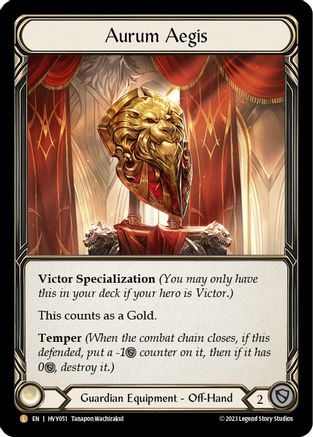 Aurum Aegis (HVY051) Rainbow Foil - Heavy Hitters