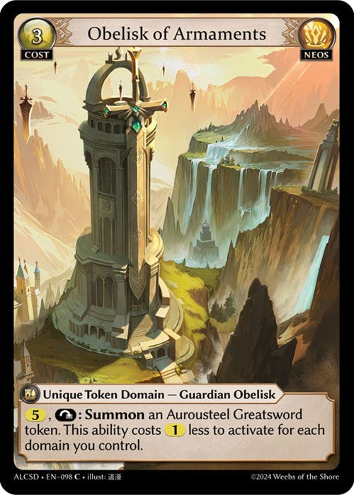 Obelisk of Armaments (98) [Alchemical Revolution: Starter Decks] Foil