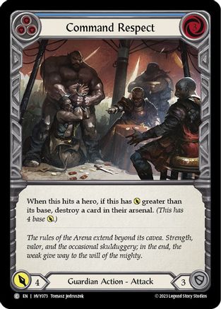 Command Respect (Blue) (HVY073) Rainbow Foil - Heavy Hitters