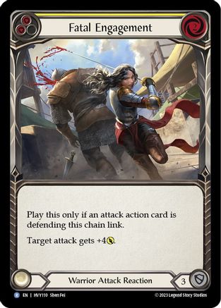 Fatal Engagement (Yellow) (HVY110) Rainbow Foil - Heavy Hitters