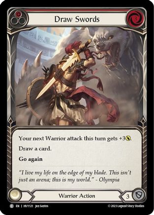 Draw Swords (Red) (HVY121) Rainbow Foil - Heavy Hitters