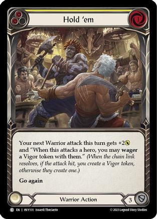 Hold 'em (Yellow) (HVY131) Rainbow Foil - Heavy Hitters