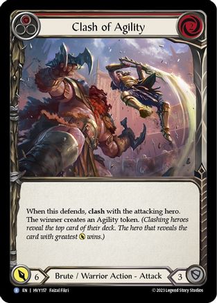 Clash of Agility (Red) (HVY157) Rainbow Foil - Heavy Hitters