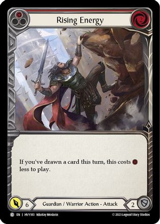 Rising Energy (Red) (HVY183) Rainbow Foil - Heavy Hitters