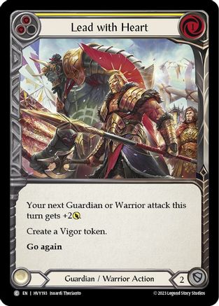 Lead with Heart (Yellow) (HVY193) Rainbow Foil - Heavy Hitters