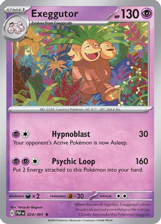 Exeggutor (24) Reverse Holofoil - Paldean Fates