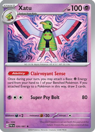 Xatu (26) Reverse Holofoil - Paldean Fates