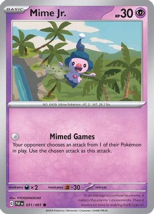 Mime Jr. (031/091) [Scarlet & Violet: Paldean Fates] Reverse Holofoil